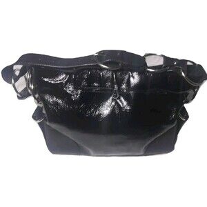 Donald J. Pliner Jett Reflections Hobo Shoulder Bag Black Leather Retail $275